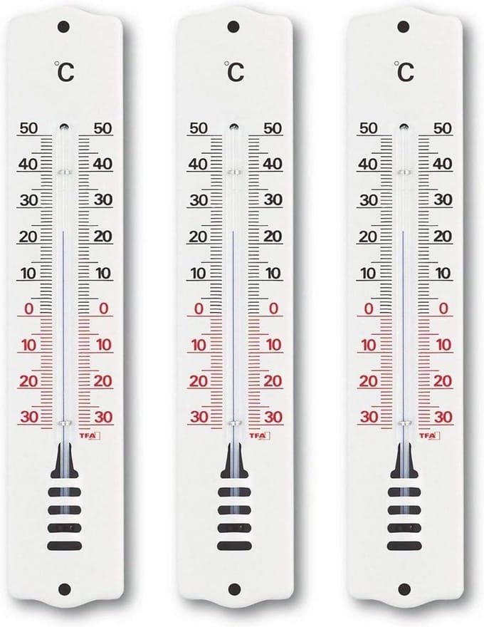 Set van 3 Binnen- en Buitenthermometers - Nauwkeurig en Weerbestendig