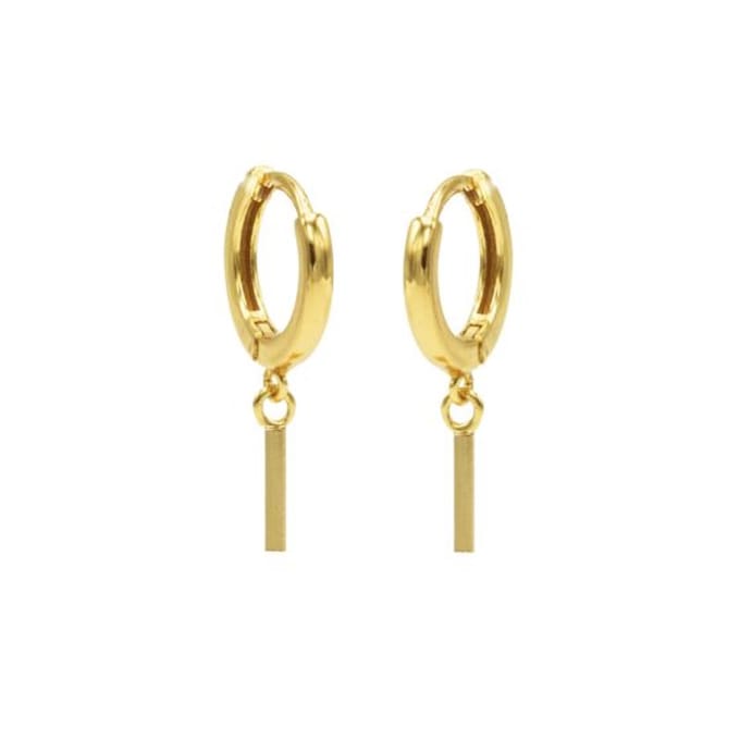 Karma Oorringen Hinged Hoops Square Tube Goud