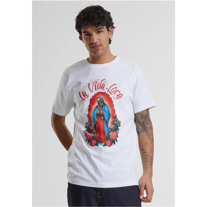 Mister Tee - La Vida Loca Mary Heren Tshirt - S - Wit