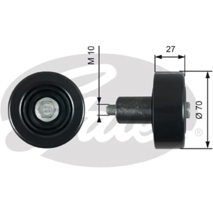 Spanrol/geleiderpoelie, V-riem DriveAlign® GATES T39277