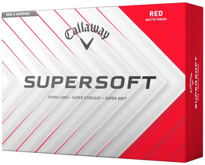 Callaway SuperSoft 2025 Golfballen - Rood - 12 Stuks