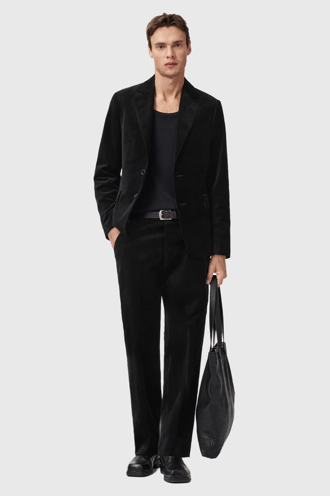 AllSaints Saga Blazer Black Größe: 38 | Blazer Outlet | Herren | Schwarz