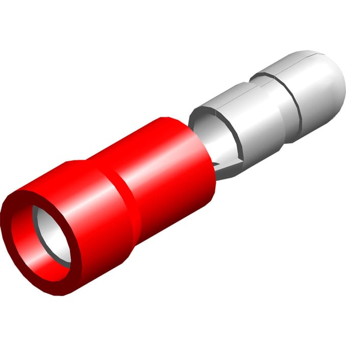 M4 Geïsoleerde Kogelconnector Rood 0.5-1.5mm² - CE070101 [100 Stuks]