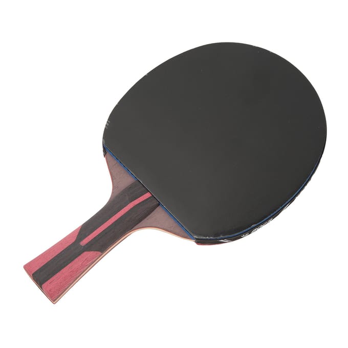 Tafeltennisbat Pingpongpeddel 7-laags Houten Basisplaat Lang Handvat Shakehand Grip Racket black