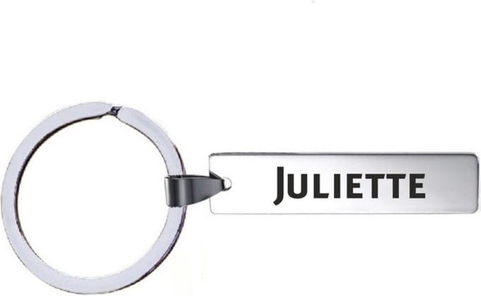 Sleutelhanger Met Naam - Juliette - RVS