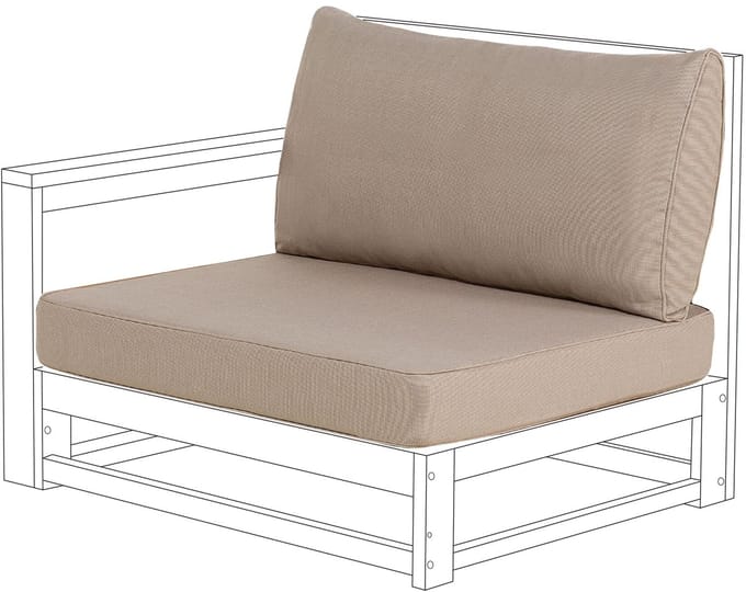 TIMOR - Tuinkussenhoezen set van 2 - Taupe - Polyester
