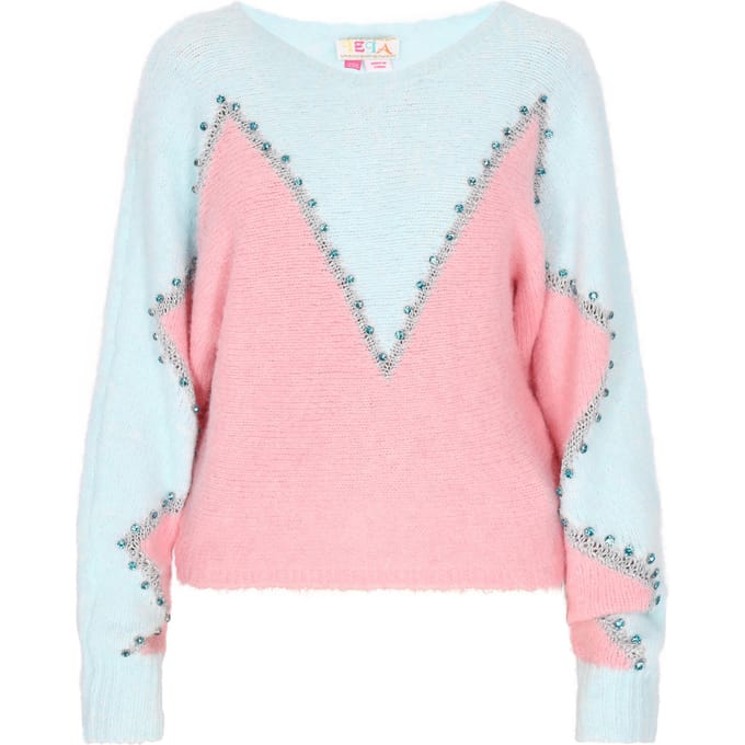 IZIA Jumper Dames Turquoise Roze