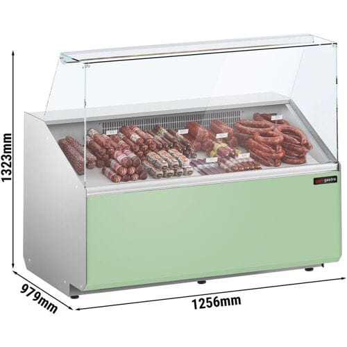 GGM Gastro Kühltheke - 1300mm - Frontblende Hellgrün