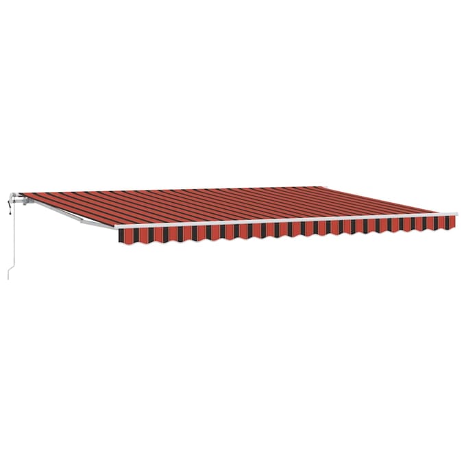 vidaXL - Uitschuifbare - luifel - Oranje - en - bruin - 500 - × - 300 - cm
