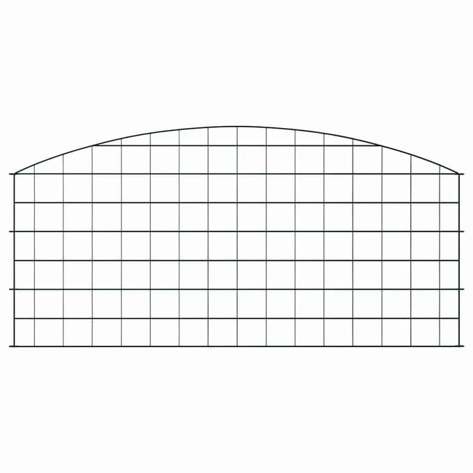 vidaXL - Vijverhekset - 5 - st - 100 - x - 50 - cm - Staal - Groen