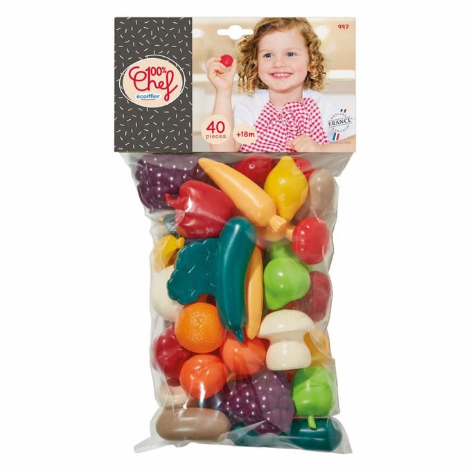 Ecoiffier 100% Chef Play Food Vegetables 40pcs.