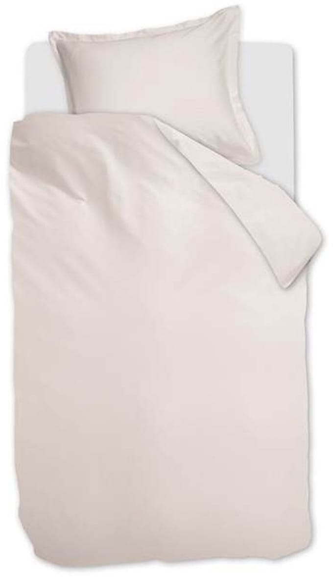 Snoozing Satin Uni Dekbedovertrek - Eenpersoons - 140x200/220 cm - Off White