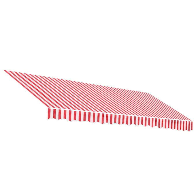 vidaXL - Vervangingsdoek - voor - luifel - 400x350 - cm - polyester - rood - en - wit
