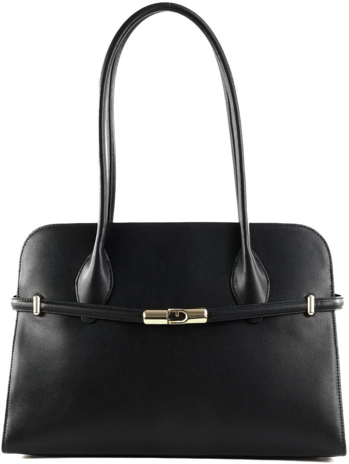 FURLA Leren schoudertas Goccia Dome Shoulder Bag Nero zwart