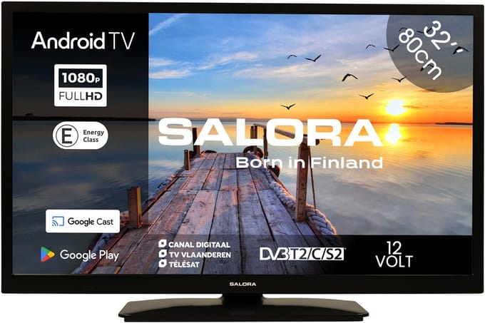 Salora MOBILE32TV - 32 Inch tv - Smart TV - 12 volt stekker