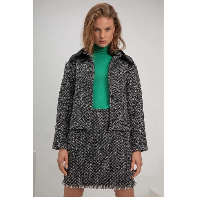 Josephine & Co Stephanie Jacket Steel Grey Melange Größe: 42 | Cropped-Jacken Outlet | Damen | Grau