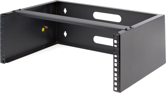 StarTech.com WALLMOUNT4 4U Wall Mount Network Rack - 14 Inch Deep (Low Profile) - 19" Patch Panel Bracket for Shallow Server and IT Equipment
