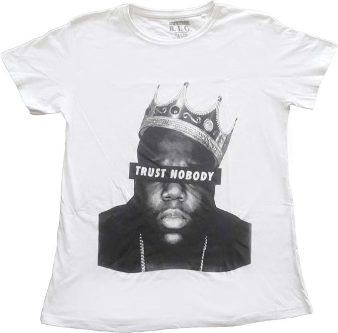 Biggie Smalls - Trust Nobody Dames T-shirt - XS - Wit