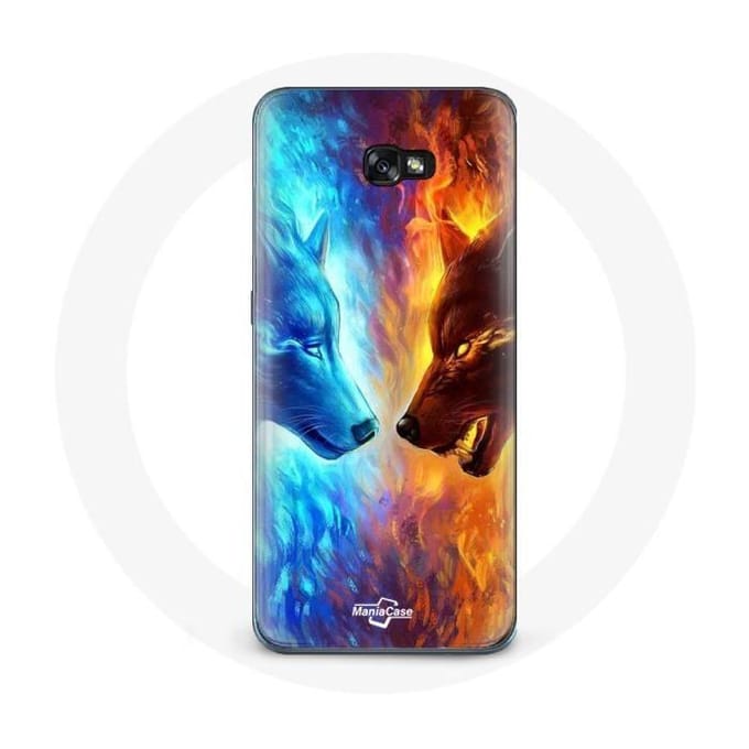 Case voor Samsung Galaxy A3 2017 Ice and Fire Wolf