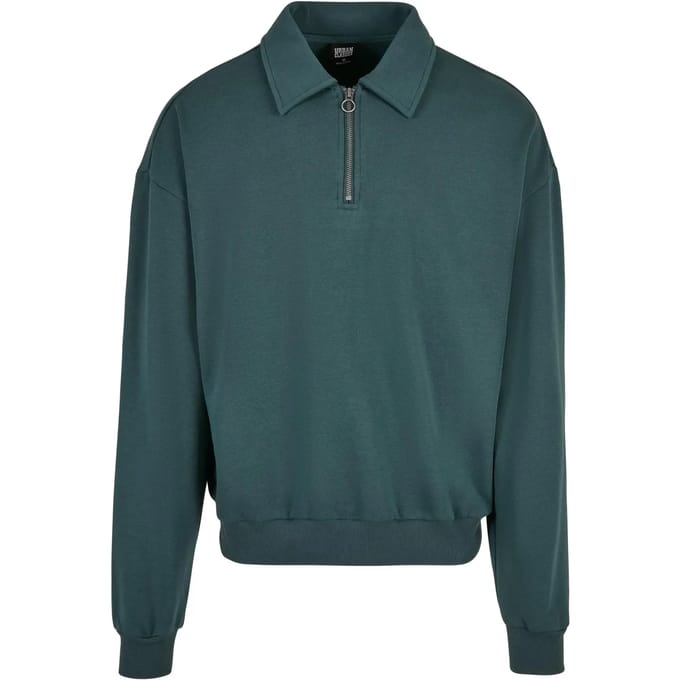 Urban Classics - Shirt Collar Crewneck sweater/trui - 4XL - Groen