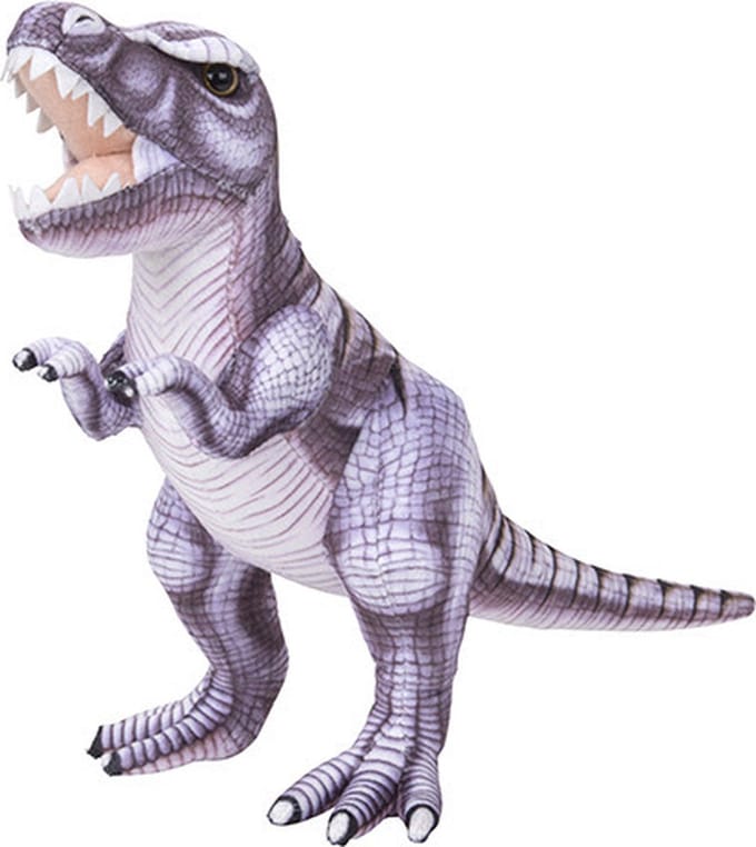 Nature Planet Pluche knuffel dinosaurus T-Rex purple - Dino speelgoed 30 cm