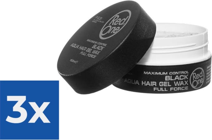 Red One Black Aqua Hair Gel Wax 150ml - Voordeelverpakking 3 stuks