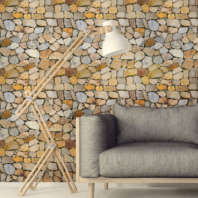 Behangeffect sticker - MOSELLE STONES - 30x30cm