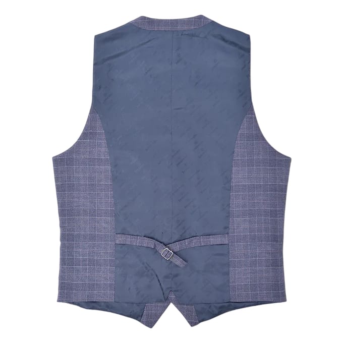 Lambretta Heren Bradley Geruite Waistcoat (Leisteen)