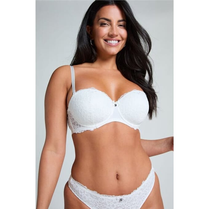 Hunkemöller Voorgevormde strapless beugel bh Marine Wit