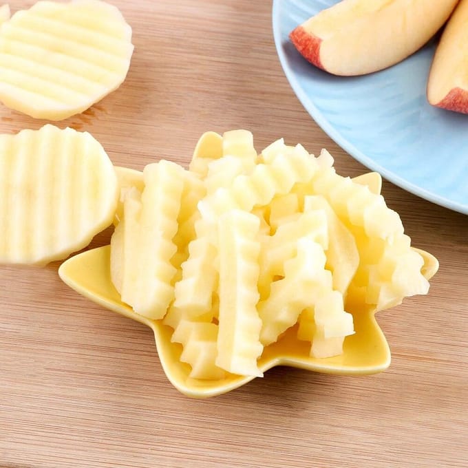 Multi-fonctionnel en acier inoxydable 5 pièces/ensemble pour poire pommes de terre Chips ustensiles de cuisine outils légumes et Fruits Cutter trancheuse 5pcs white