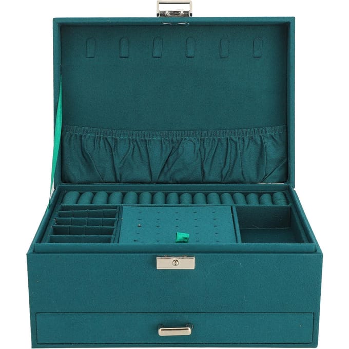 Grote Sieraden Opbergkoffer 3 Lagen Grote Capaciteit Displayrek Multifunctionele Sieradendoos black