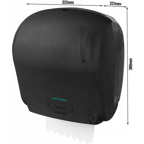 AIR-WOLF Autocut rolhanddoekdispenser - ABS kunststof - Antraciet