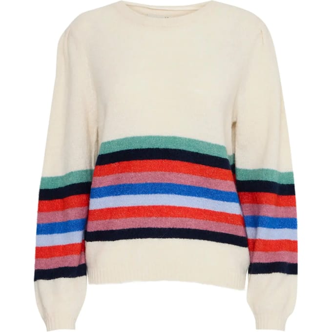 Ichi IHDUSTY LS STRIPE Dames Blouse - Maat M