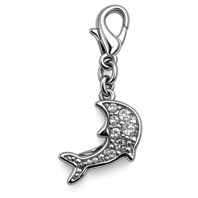 Bedel - Charm - Hanger voor bedelarmband - Dolfijn - hanger met kristallen
