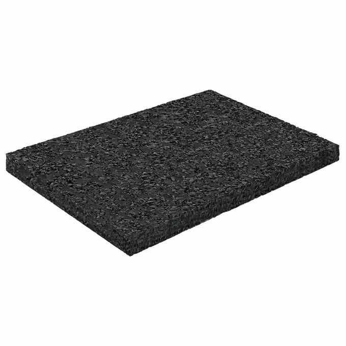 vidaXL Rubber granulaat patio pad Zwart 6 x 9 x 0,6 cm Rubber
