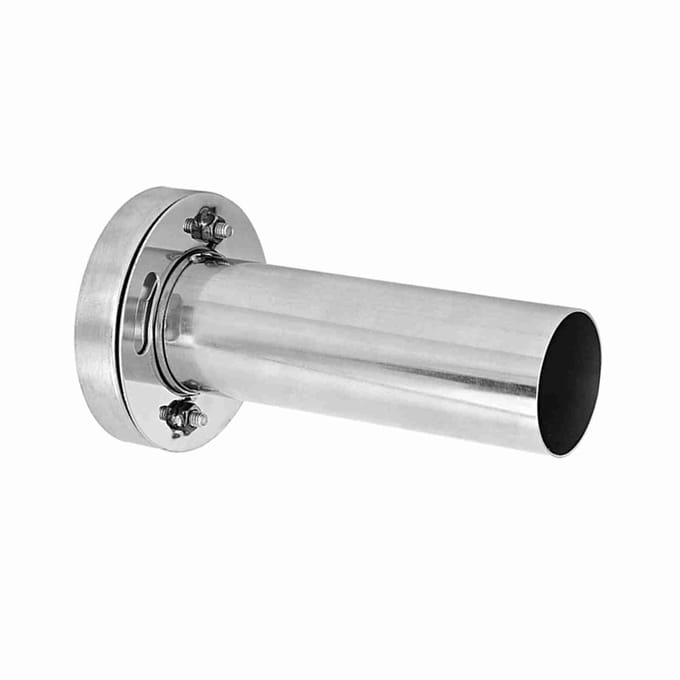 Auto Verstelbare Verwijderbare Ronde Kop Uitlaatdemper Demper Auto Modificatie (4in) white