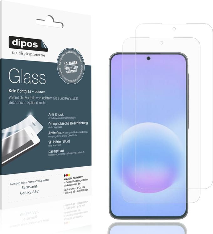 dipos – 2x Matte Pantserfolie geschikt voor Samsung Galaxy A57 | 9H Screenprotector