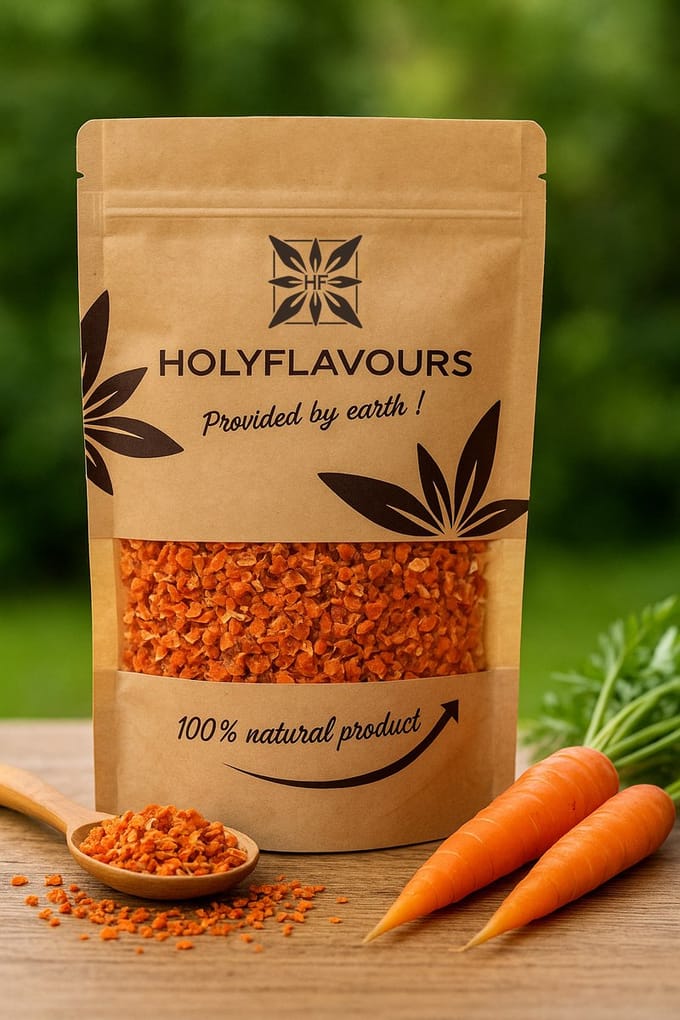 Wortel Blokjes 4-10 mm - 100 gram - Holyflavours