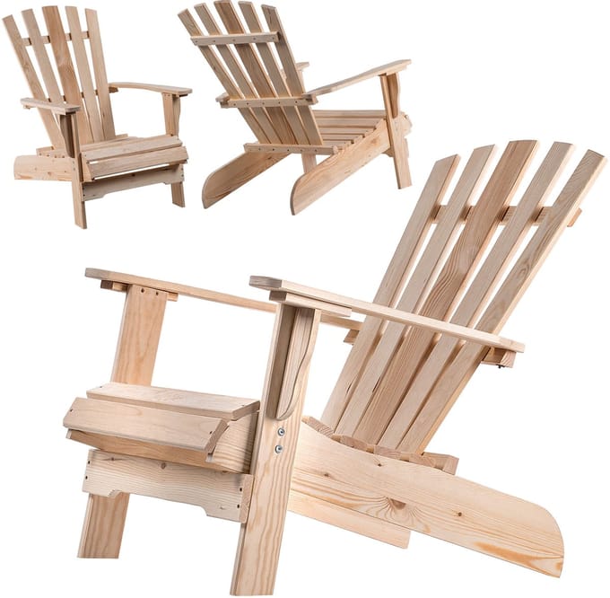 Arphy houten strandstoel naturel