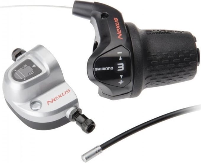 Revo Shifter Shimano Nexus SL-3S42E 3-Sp met kabels en clickbox - zwart