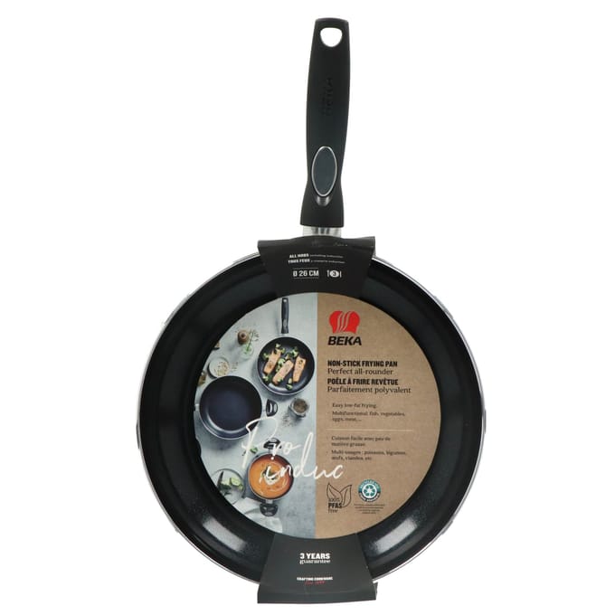 Beka Pro Induc Koekenpan - Ø 26 cm - Braadpan - Keramische antikleeflaag - PFAS-vrij - Geschiktvoor inductie - Zwart