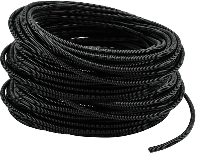 BRENZOOS- Kabelhuls 82Ft - Flexibele Slang - Draad Protector - Polyethyleen Buis - 3/10 Inch Diameter - Zwart - Draadbescherming