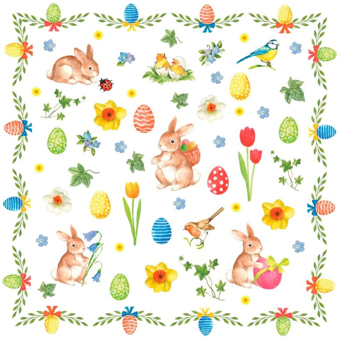 Ambiente - Lunch servetten - Easter collage