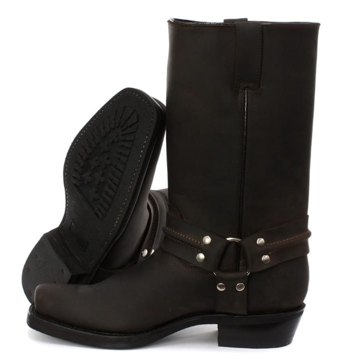 Grinders Unisex Bruine Western Hoge Leren Laarzen - Renegade Hi