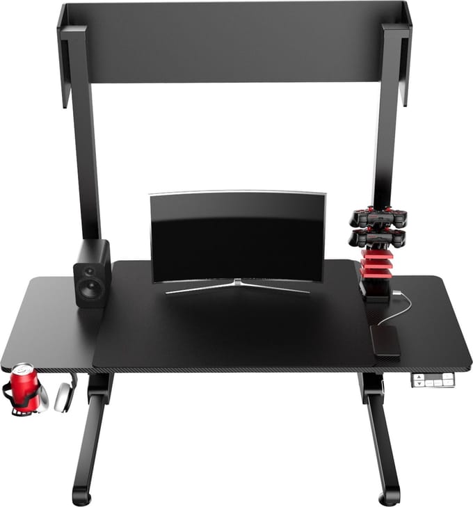 Bureau gaming - zit sta lig elektrisch verstelbaar - meegroei bureau - ouder kind bureau