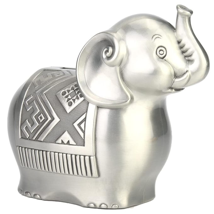Legeringsmateriaal Schattige Olifant Vorm Spaarpot Geld Spaardoos voor Kindercadeau gray