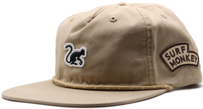 5-panel pet met trekkoord voor heren/dames - 100% biologisch katoen - One size (beige)