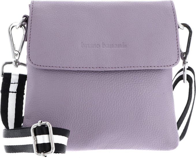 bruno banani Leren Schoudertas Crossbody Bag Lilac Paars