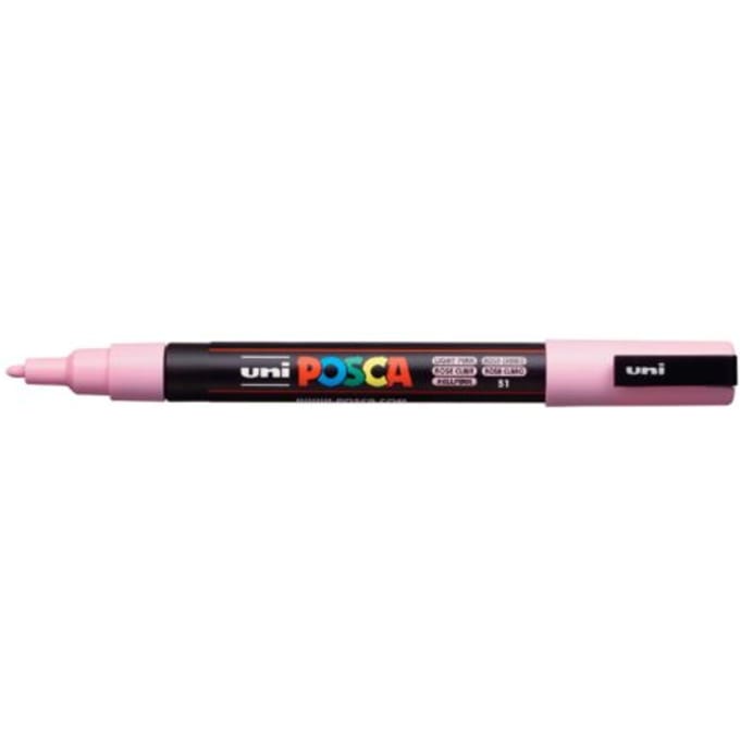 Posca marker met conische punt schrijfdikte fijn lichtroze
