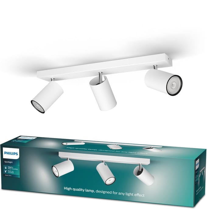 Philips Kosipo opbouwspot - 3-lichts - wit